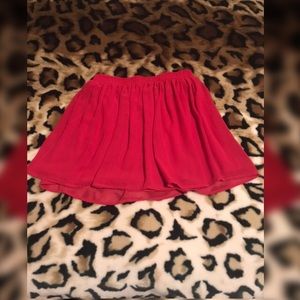 Forever 21 Red Flowy Skirt